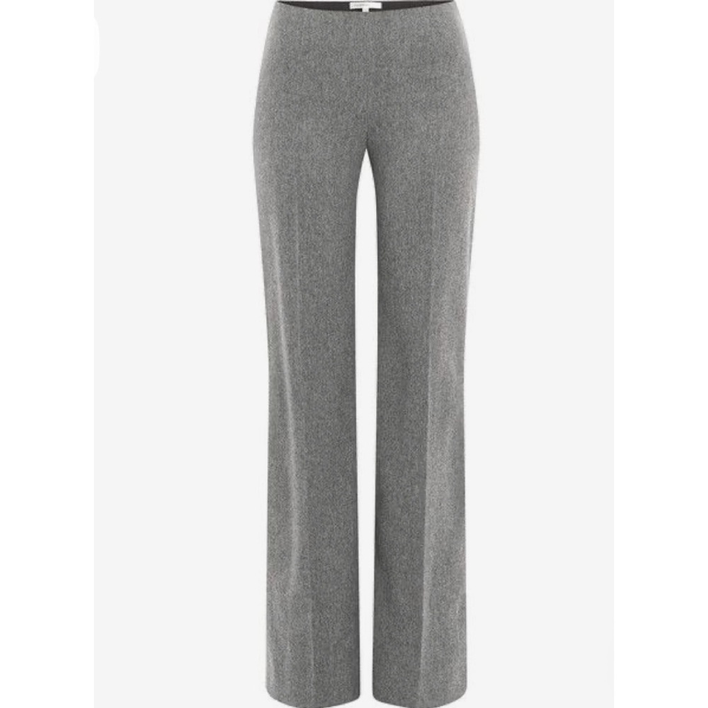 Paule Ka New!! Gray Virgin Wool Flat Front Dress Pants Size 38 or US 6